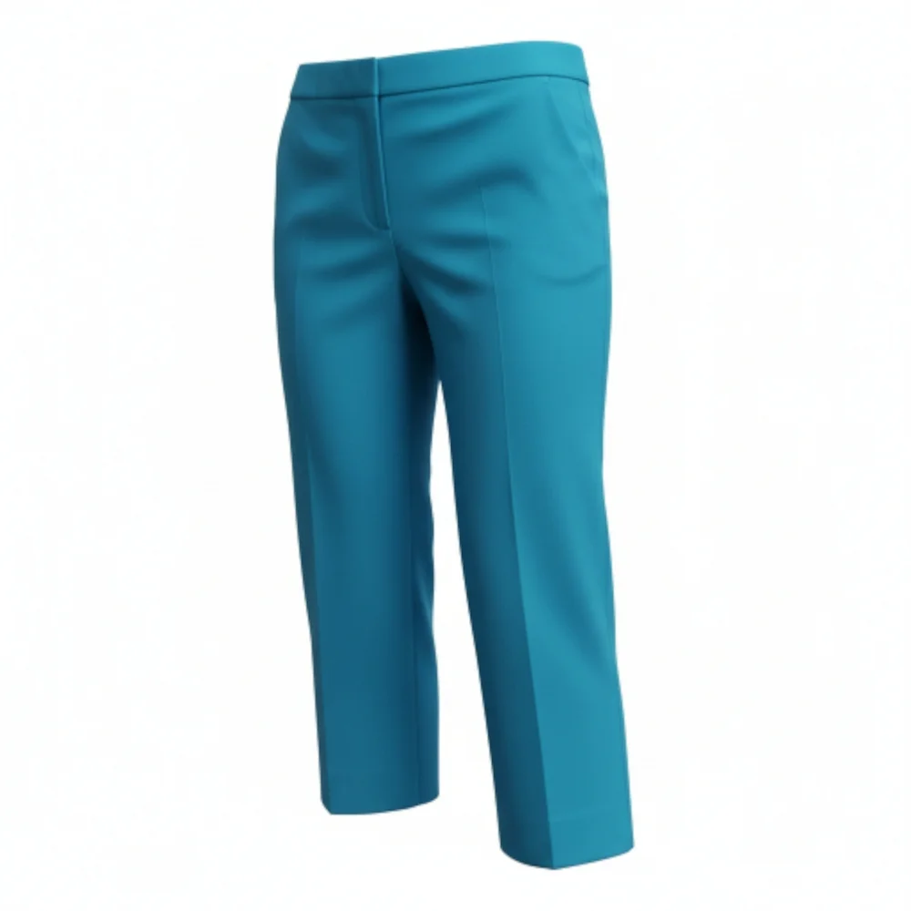 RAFAELLA Women's Turquoise Cropped Pants SIZE 14 - Picture 3 of 7